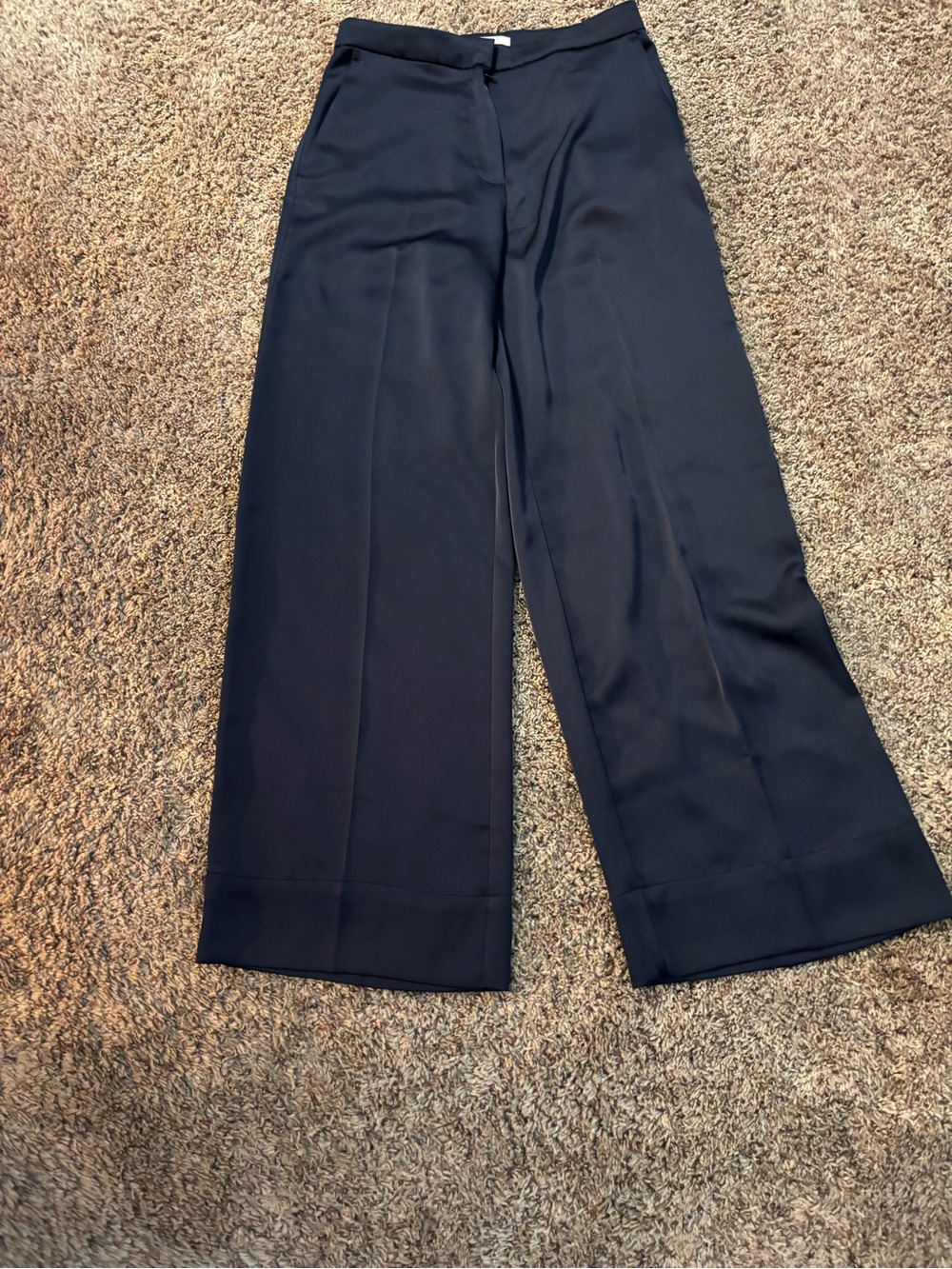 H&M. Navy wide leg pants 4